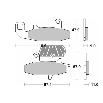 Pastilhas travão SUZUKI DR 650 / 750 / 800 - 626HS - SBS
